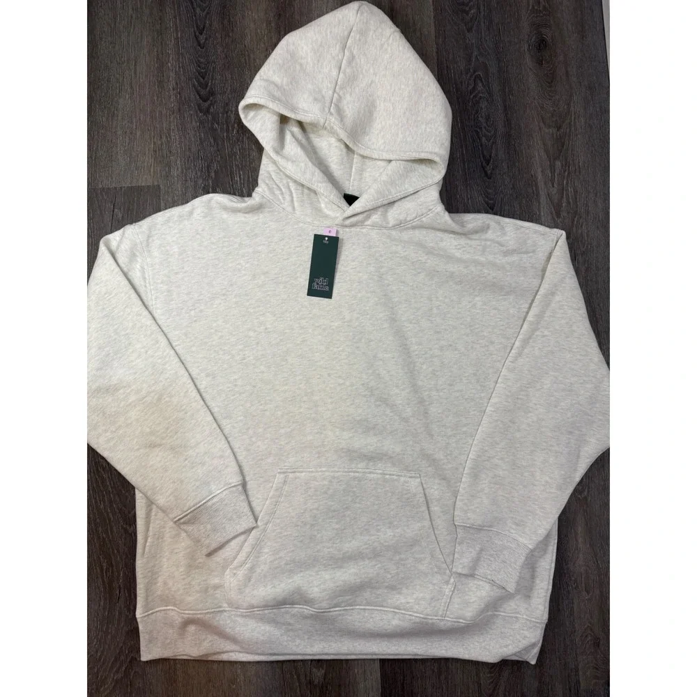 Women's Oversized Hooded Pullover Sweatshirt -Wild Fable Heather grey size large - Picture 10 of 10